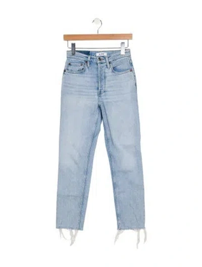 Pre-owned Re/done Mid-rise Skinny Leg Jeans In Blue