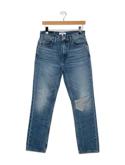 Pre-owned Re/done Mid-rise Skinny Leg Jeans In Blue
