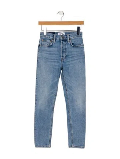 Pre-owned Re/done Mid-rise Skinny Leg Jeans In Blue