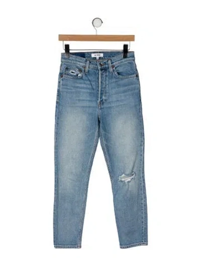 Pre-owned Re/done Mid-rise Skinny Leg Jeans In Blue
