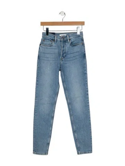Pre-owned Re/done Mid-rise Skinny Leg Jeans In Blue