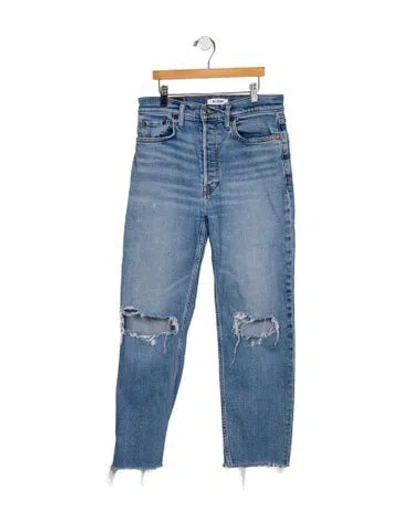 Pre-owned Re/done Mid-rise Skinny Leg Jeans In Blue