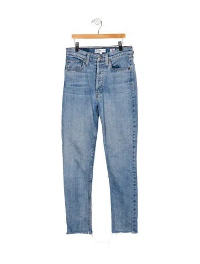 Pre-owned Re/done Mid-rise Skinny Leg Jeans In Blue