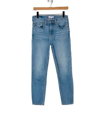 Pre-owned Re/done Mid-rise Skinny Leg Jeans In Blue