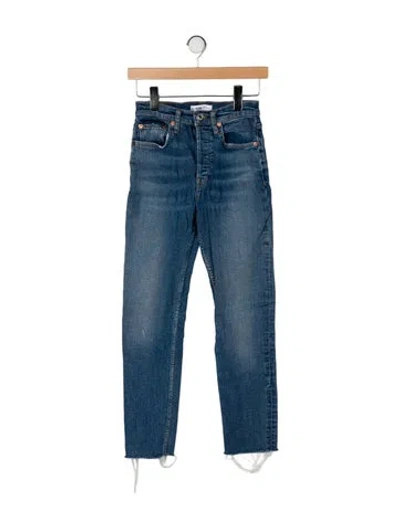Pre-owned Re/done Mid-rise Skinny Leg Jeans In Blue