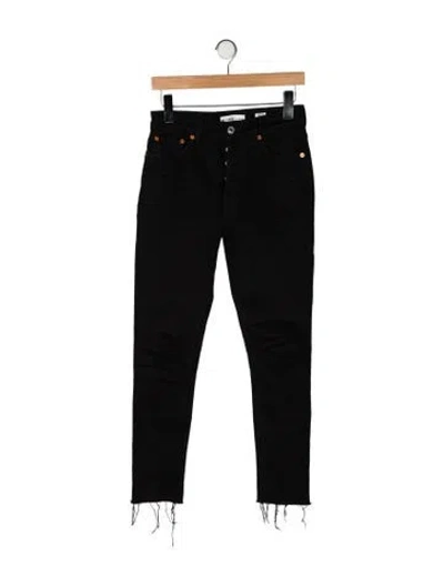 Pre-owned Re/done Mid-rise Skinny Leg Jeans In Blue