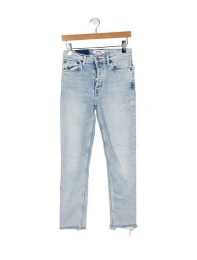 Pre-owned Re/done Mid-rise Skinny Leg Jeans In Blue