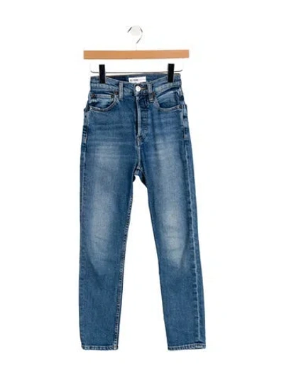 Pre-owned Re/done Mid-rise Skinny Leg Jeans In Blue