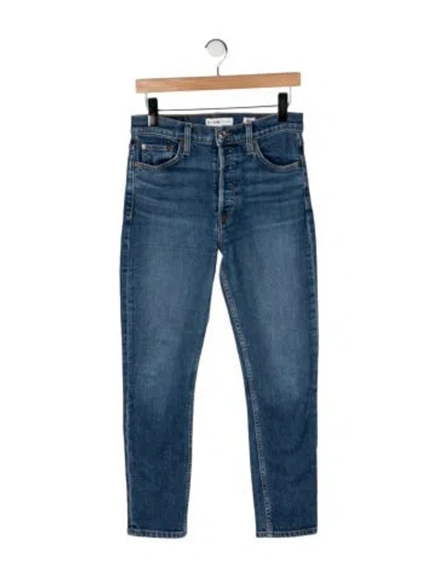 Pre-owned Re/done Mid-rise Skinny Leg Jeans In Blue