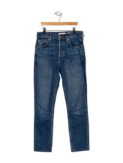 Pre-owned Re/done Mid-rise Skinny Leg Jeans In Blue