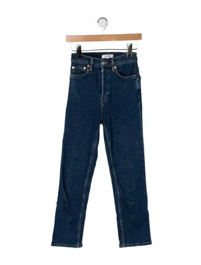 Pre-owned Re/done Mid-rise Skinny Leg Jeans In Blue