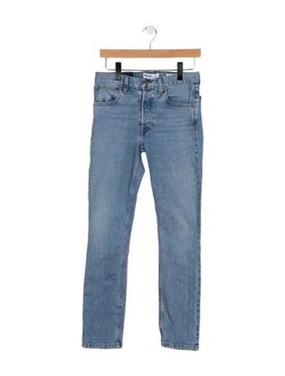 Pre-owned Re/done Mid-rise Skinny Leg Jeans In Blue