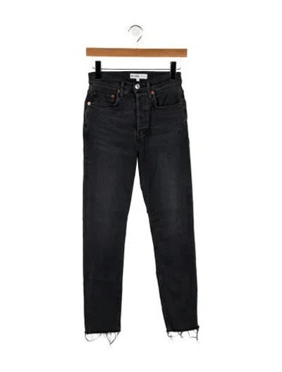 Pre-owned Re/done Mid-rise Skinny Leg Jeans In Gray