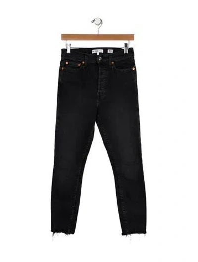 Pre-owned Re/done Mid-rise Skinny Leg Jeans In Gray