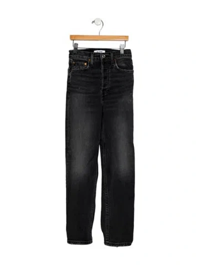 Pre-owned Re/done Mid-rise Skinny Leg Jeans In Gray