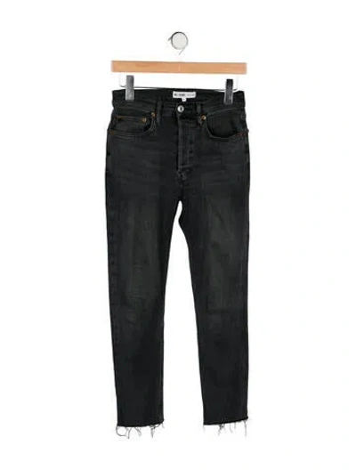 Pre-owned Re/done Mid-rise Skinny Leg Jeans In Gray