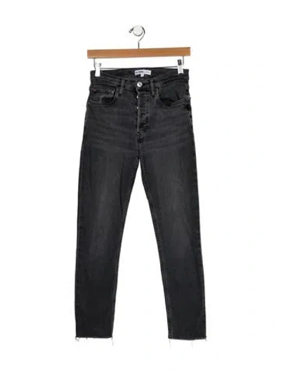Pre-owned Re/done Mid-rise Skinny Leg Jeans In Gray