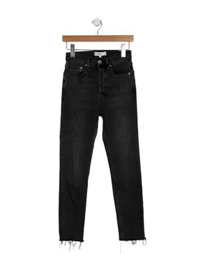 Pre-owned Re/done Mid-rise Skinny Leg Jeans In Gray