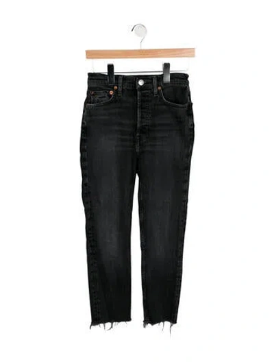 Pre-owned Re/done Mid-rise Skinny Leg Jeans In Gray