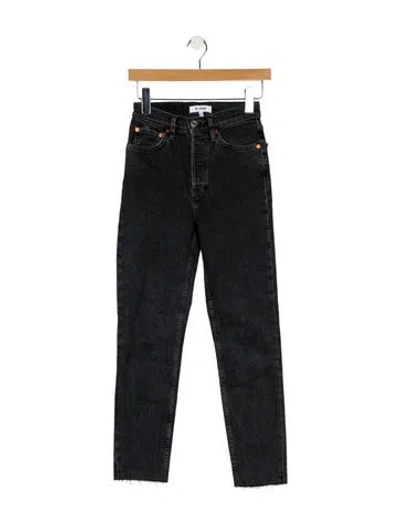 Pre-owned Re/done Mid-rise Skinny Leg Jeans In Gray