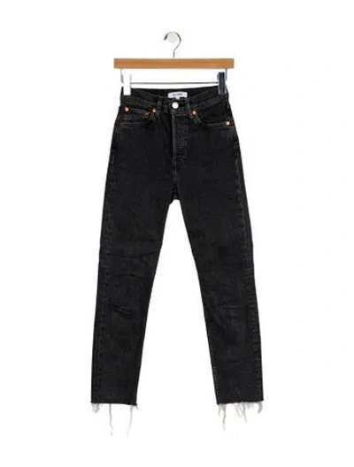 Pre-owned Re/done Mid-rise Skinny Leg Jeans In Gray