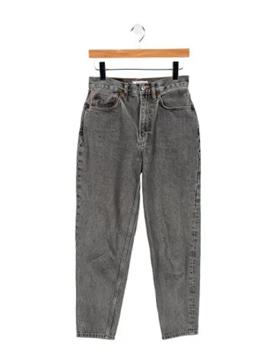 Pre-owned Re/done Mid-rise Skinny Leg Jeans In Gray