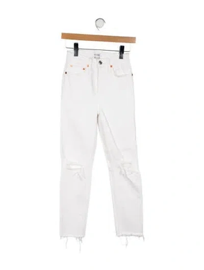 Pre-owned Re/done Mid-rise Skinny Leg Jeans In Green
