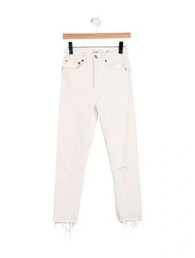 Pre-owned Re/done Mid-rise Skinny Leg Jeans In Neutral