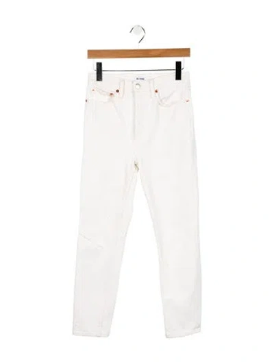 Pre-owned Re/done Mid-rise Skinny Leg Jeans In Neutral