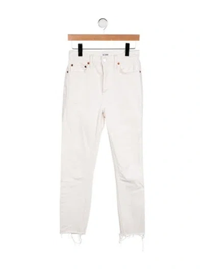 Pre-owned Re/done Mid-rise Skinny Leg Jeans In Neutral