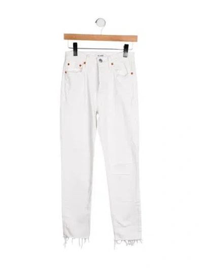Pre-owned Re/done Mid-rise Skinny Leg Jeans In Neutral