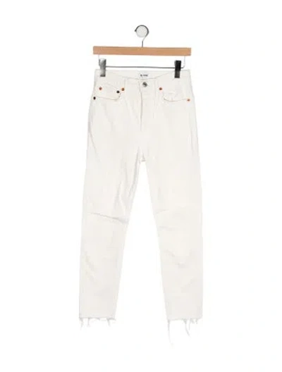 Pre-owned Re/done Mid-rise Skinny Leg Jeans In Neutral