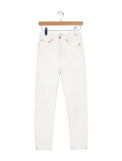 Pre-owned Re/done Mid-rise Skinny Leg Jeans In Neutral