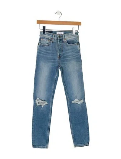 Pre-owned Re/done Mid-rise Skinny Leg Jeans W/ Tags In Blue