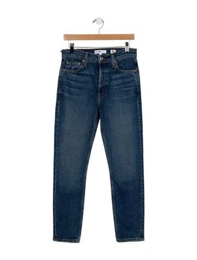 Pre-owned Re/done Mid-rise Skinny Leg Jeans W/ Tags In Blue