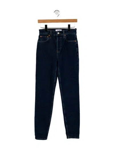 Pre-owned Re/done Mid-rise Skinny Leg Jeans W/ Tags In Blue