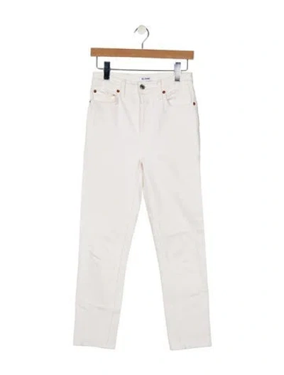Pre-owned Re/done Mid-rise Skinny Leg Jeans In White