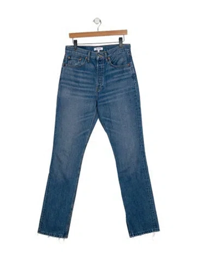 Pre-owned Re/done Mid-rise Straight Leg Jeans