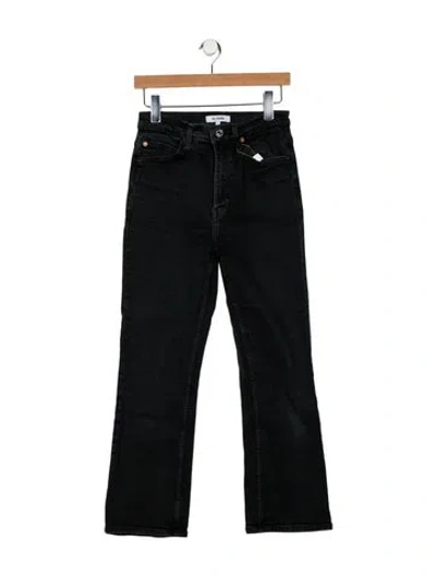 Pre-owned Re/done Mid-rise Straight Leg Jeans In Black