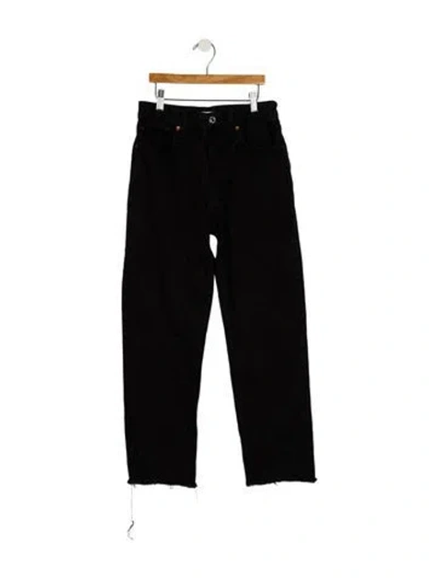 Pre-owned Re/done Mid-rise Straight Leg Jeans In Black
