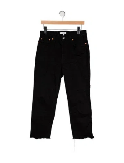 Pre-owned Re/done Mid-rise Straight Leg Jeans In Black