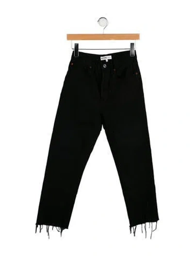 Pre-owned Re/done Mid-rise Straight Leg Jeans In Black