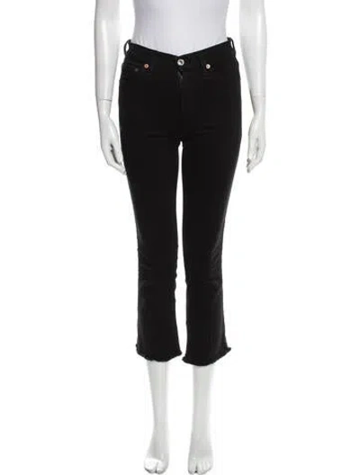 Pre-owned Re/done Mid-rise Straight Leg Jeans In Black