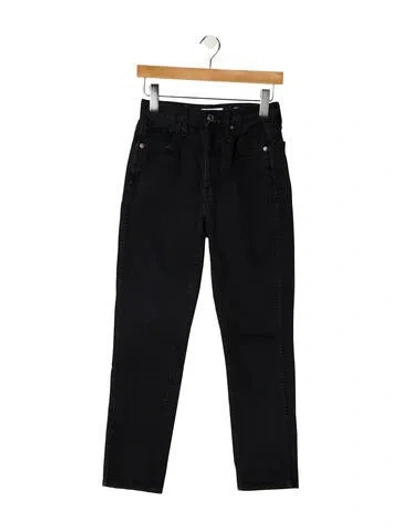 Pre-owned Re/done Mid-rise Straight Leg Jeans In Black
