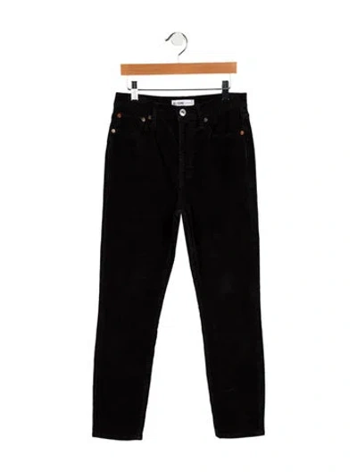 Pre-owned Re/done Mid-rise Straight Leg Jeans In Black