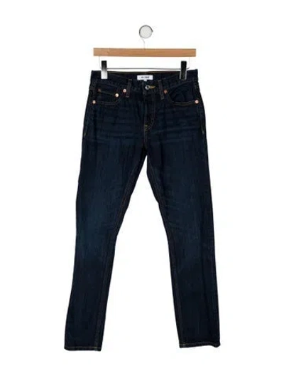 Pre-owned Re/done Mid-rise Straight Leg Jeans In Black