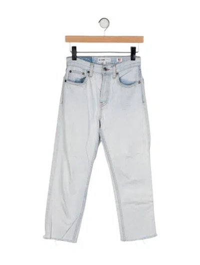 Pre-owned Re/done Mid-rise Straight Leg Jeans In Blue