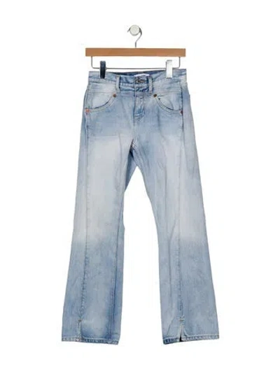 Pre-owned Re/done Mid-rise Straight Leg Jeans In Blue