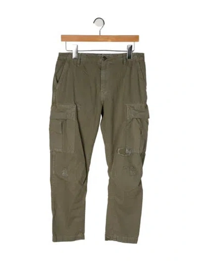 Pre-owned Re/done Mid-rise Straight Leg Jeans In Green