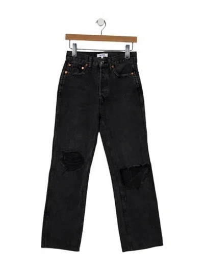 Pre-owned Re/done Mid-rise Straight Leg Jeans In Multi